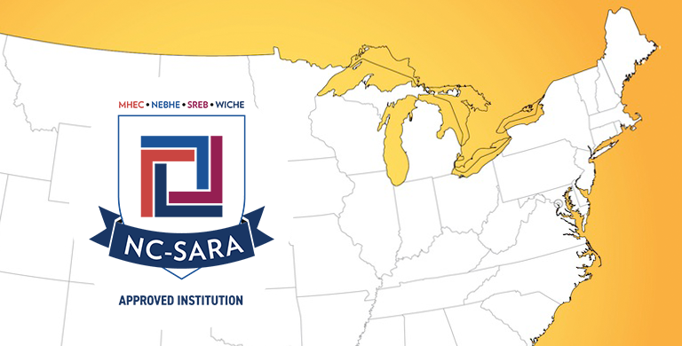Image of U.S. map with SARA logo on top of it